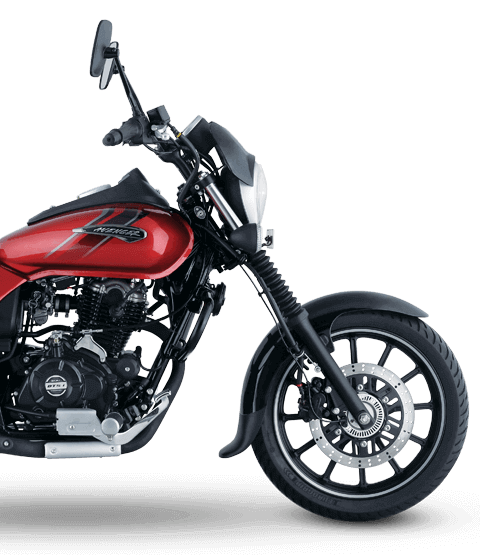 Black and Red color bajaj avenger street 160cc with single channel abs