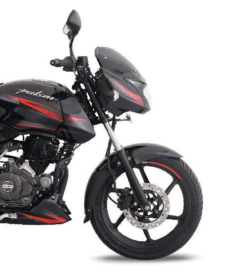 Black and Red Bajaj Pulsar 150cc Motorcycle