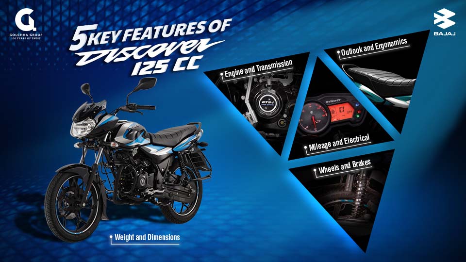 5 key Features of Bajaj Discover 125 cc Disc